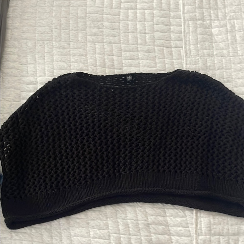 Torrid Black Open-Knit Sweater